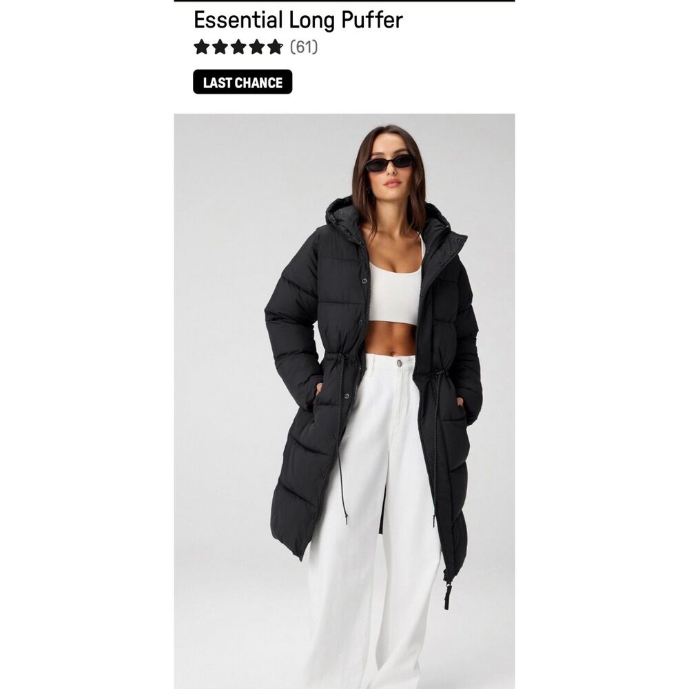Fabletics Essential Long Puffer Jacket NWT - image 3